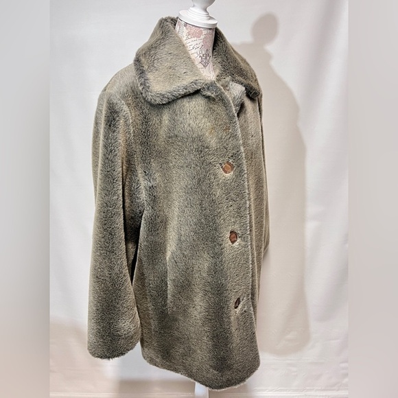 BERNARDO Taupe‎ faux fur Teddy jacket size L. - Picture 8 of 15